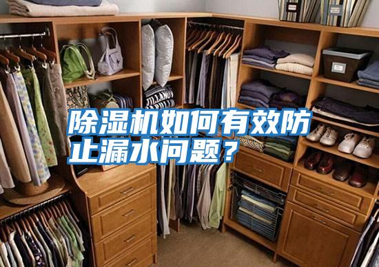 除濕機如何有效防止漏水問題？