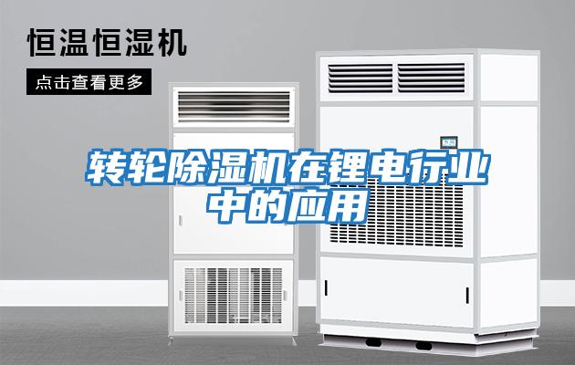 轉輪除濕機在鋰電行業中的應用
