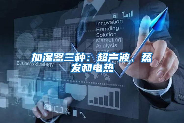加濕器三種：超聲波、蒸發和電熱