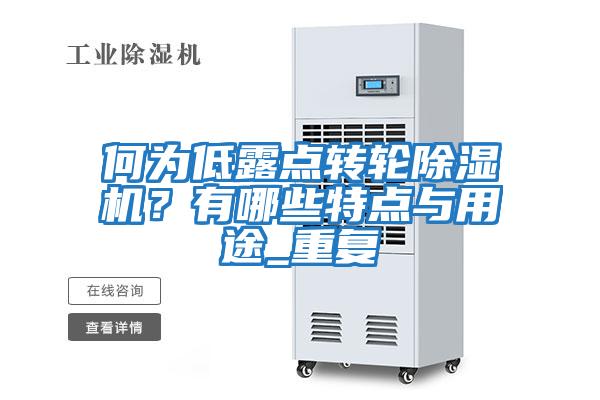 何為低露點轉輪除濕機？有哪些特點與用途_重復