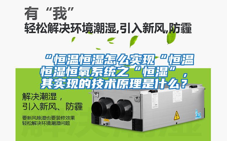 “恒溫恒濕怎么實現(xiàn)“恒溫恒濕恒氧系統(tǒng)之“恒濕”，其實現(xiàn)的技術(shù)原理是什么？