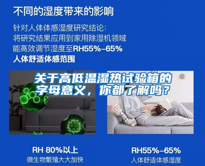 關于高低溫濕熱試驗箱的字母意義，你都了解嗎？