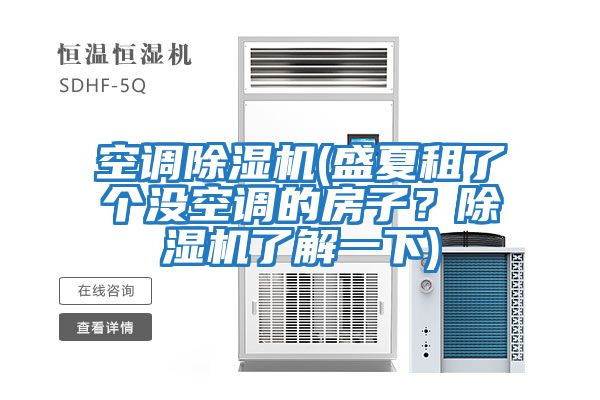 空調除濕機(盛夏租了個沒空調的房子？除濕機了解一下)